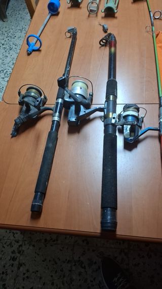 Lote de Cañas y Carretes Pesca