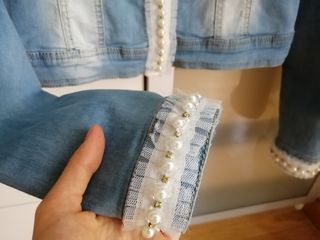 Chaqueta vaquera perlas