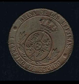 1 CÉNTIMO DE ESCUDO de ISABEL II 1868 BA EBC+