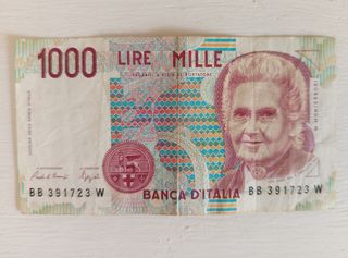 Billete 1000 Liras Italia - fuera circulación