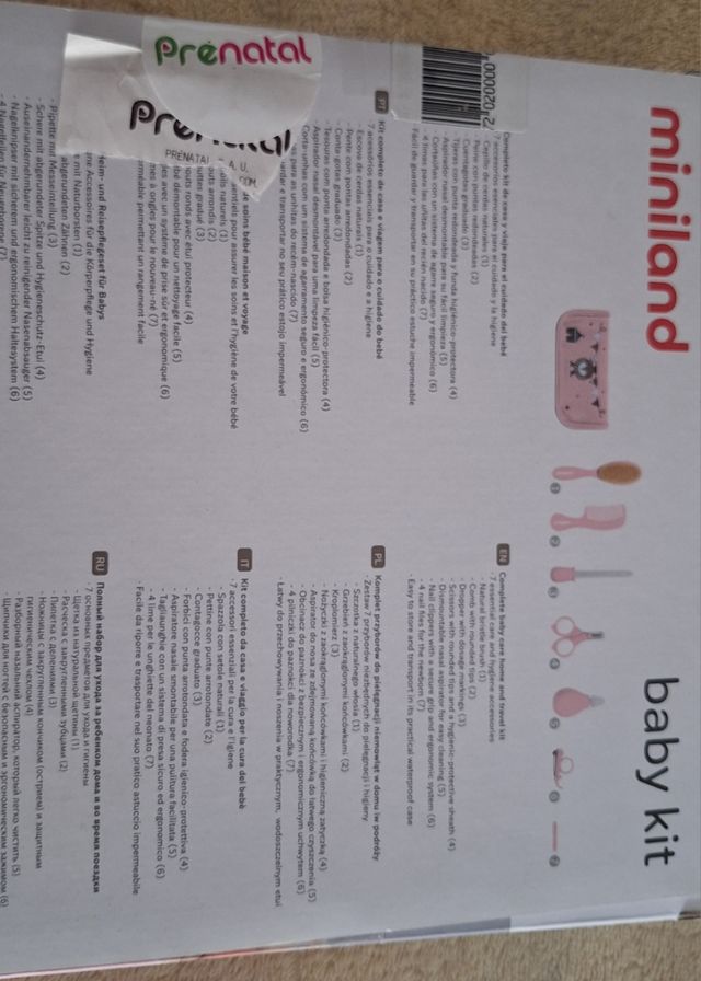 Miniland neceser rosa bebé 7uds.