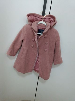 Abrigo niña rosa - Talla 1-2 años