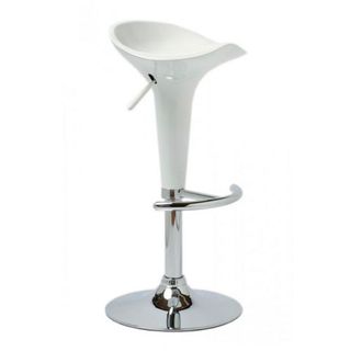 Taburete blanco hidraulico