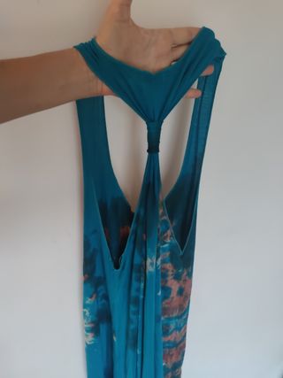 Vestido hippie azul turquesa - Talla única