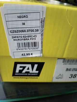 Zapatos seguridad FAL mujer negros