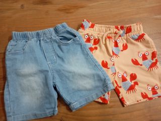 Shorts bimbo estate: effetto jeans + crab