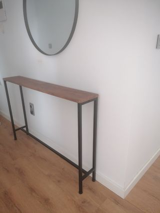 Consola recibidor madera metal