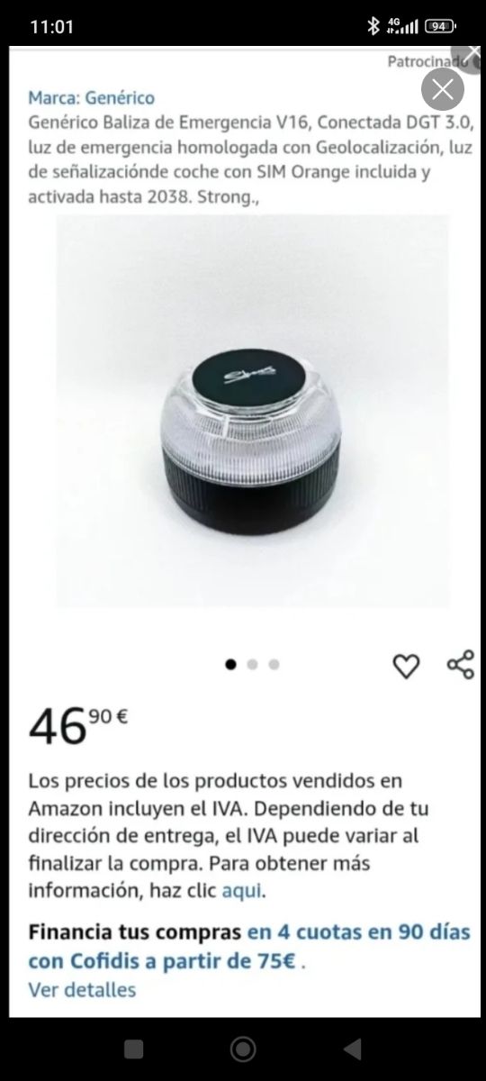 Baliza emergencia V16 homologada