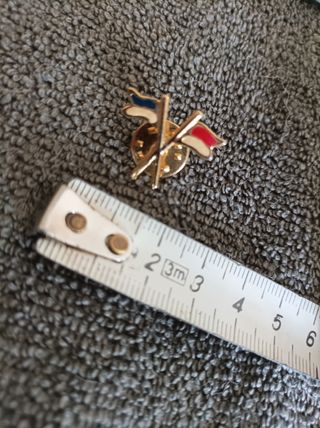 Spilla 2 bandiere Francia-Polonia