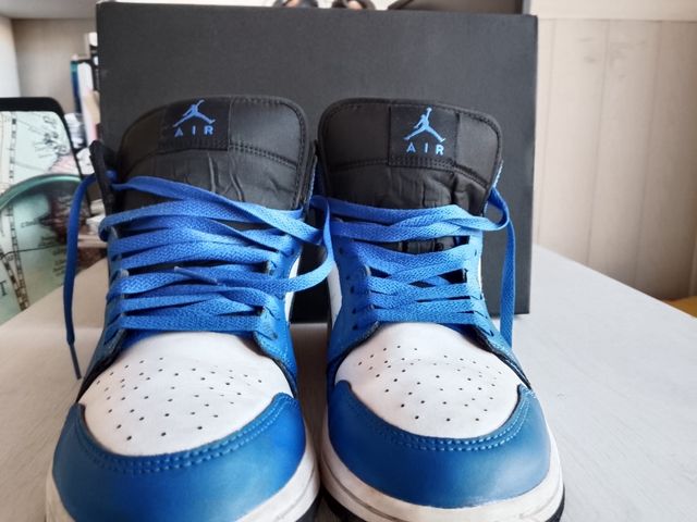 Air Jordan 1 Mid - Zapatillas Azul/Blanco