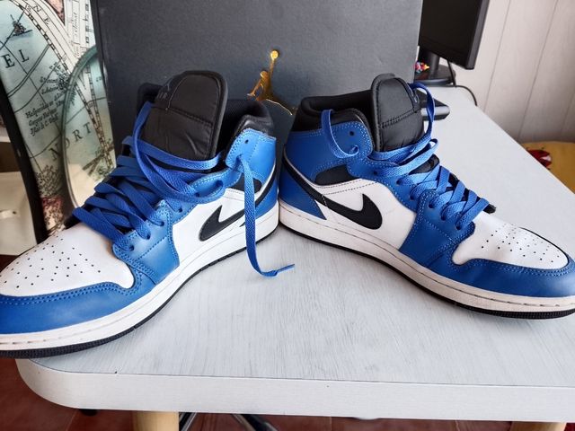 Air Jordan 1 Mid - Zapatillas Azul/Blanco