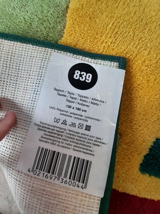 Alfombra 130x180 multicolor amarilla