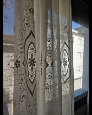 Cortinas crudo - 2 uds