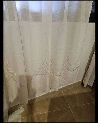Cortinas crudo - 2 uds