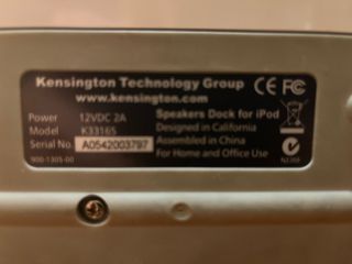 Kensington sx 2000 Ipod Speaker Dock