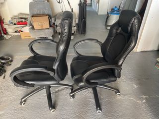2 Sillas oficina gamer negras