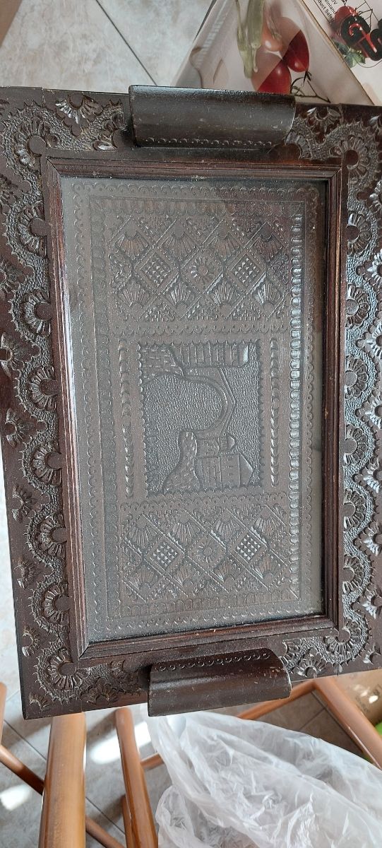 Bandeja Artesanal Bosnia Mostar. 47'5 x 32 cm