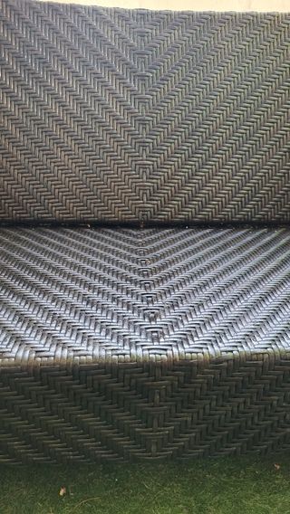 Banco ratán exterior - negro