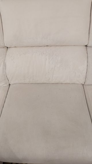 Sofá chaise longue blanco - piel sintética