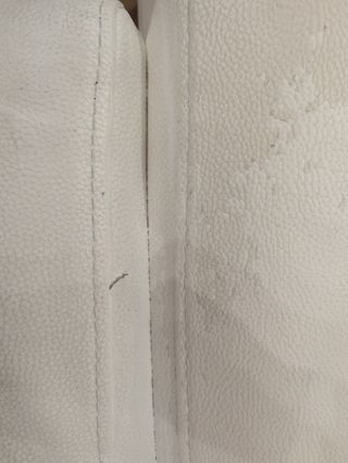 Sofá chaise longue blanco - piel sintética