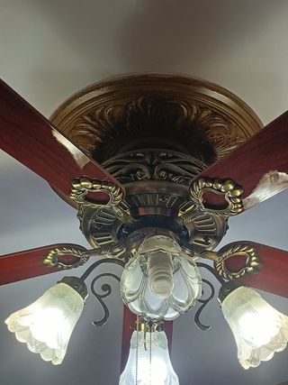 Ventilador techo 5 aspas madera