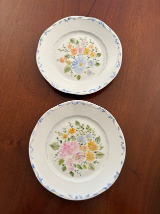 2 Piatti Vintage Dipinti a Mano
