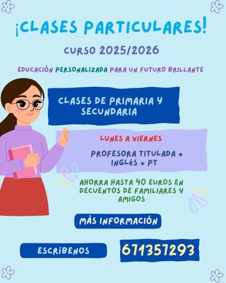 CLASES PARTICULARES 2025/2026 primaria/secundaria