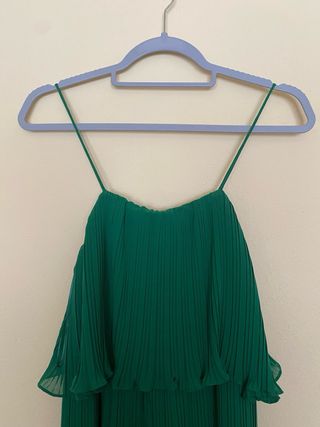 Mono Zara plisado verde