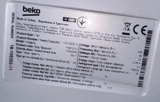 Mini congelador Beko, bajo consumo No Frost A+