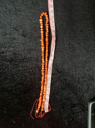 Collar Coral Natural Rojo-Naranja