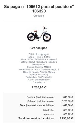 Bicicleta eléctrica Fat Bike