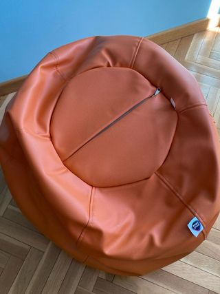 Puff Piel Sintética Naranja