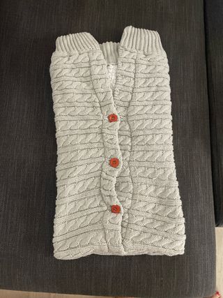 Saco bebé punto, gris claro