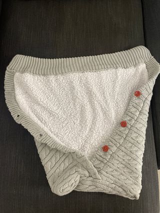 Saco bebé punto, gris claro