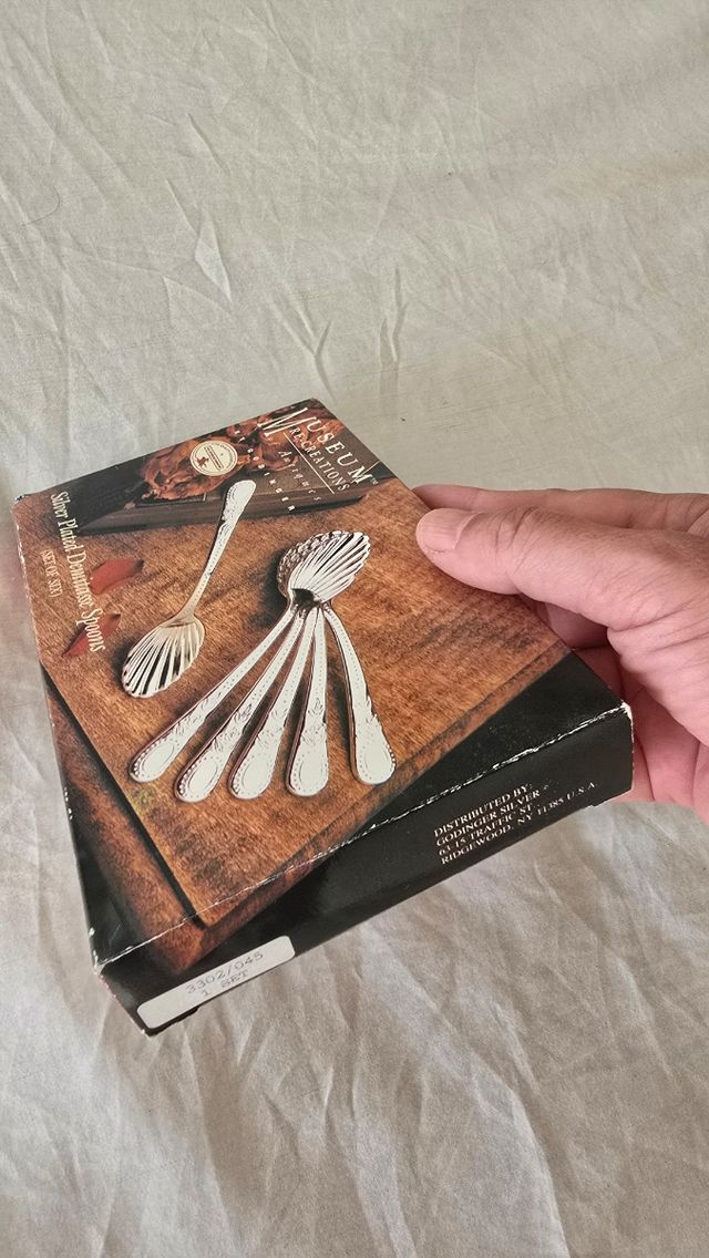 6 Cucharillas Demitasse Antiques bañadas en plata