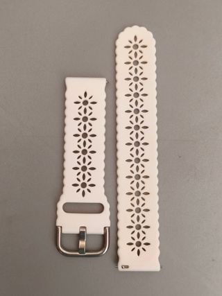 Correa reloj silicona blanca - acero.
