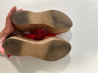 Sandalias rojas plataforma 37