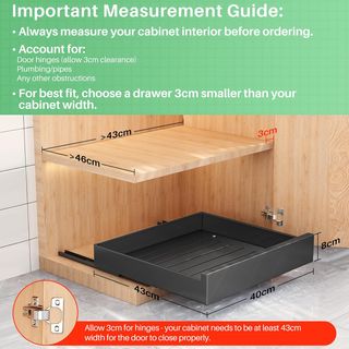 Estante extraíble cocina - Negro