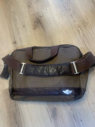 Maletín bandolera piel-tela