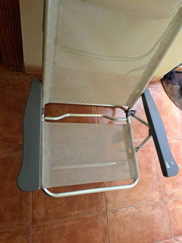 Sedia da spiaggia pieghevole - Grigio beige