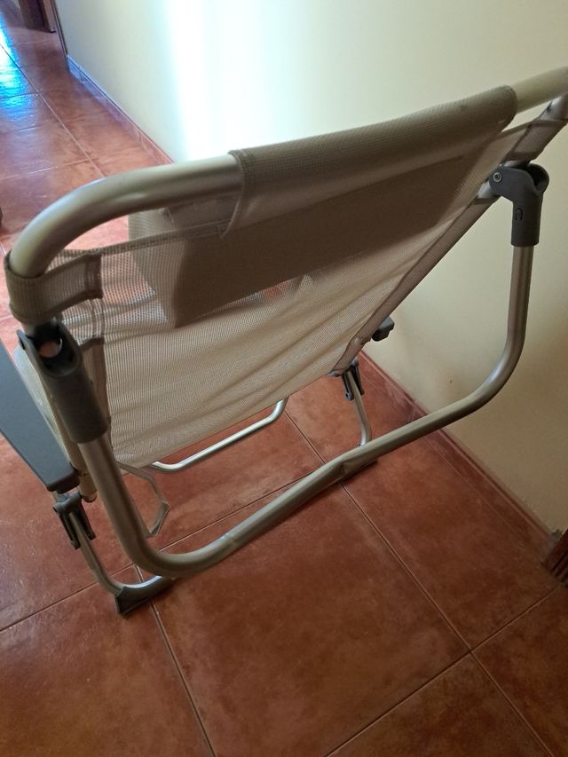 Sedia da spiaggia pieghevole - Grigio beige