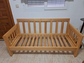 Sofá 3 plazas estructura de madera de pino