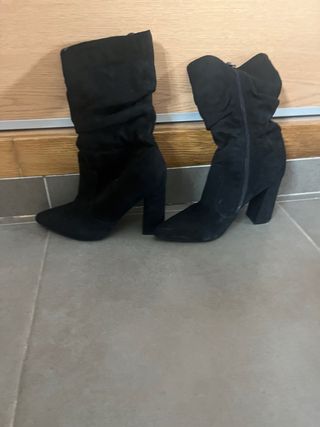 Botas tacón negras mujer