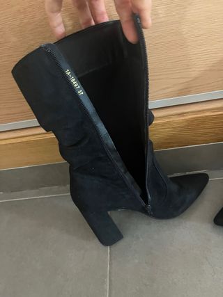 Botas tacón negras mujer