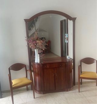 Recibidor madera + 2 sillas