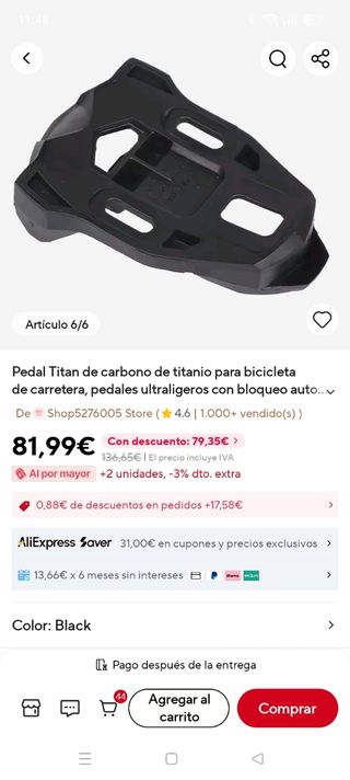 Pedales Titan carbono-titanio