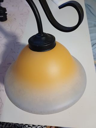 Lampada da soffitto a 3 luci in ferro battuto