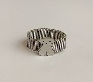 Anillo malla acero.