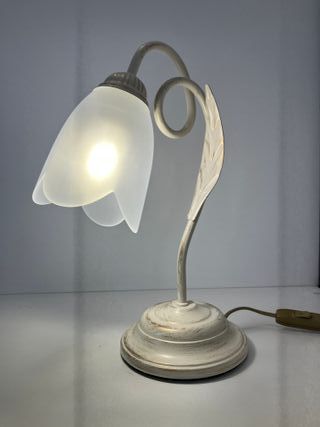 Lampada tavolo metallo avorio/oro