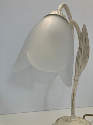 Lampada tavolo metallo avorio/oro